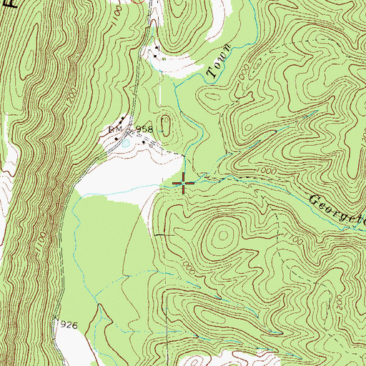 Topographic Map of Georgetown Branch, PA