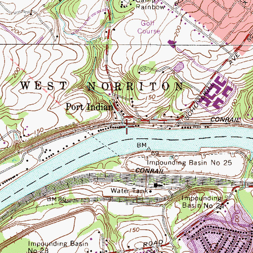 Topographic Map of Indian Creek, PA