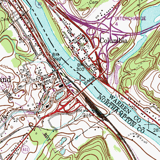 Topographic Map of Jacoby Creek, PA