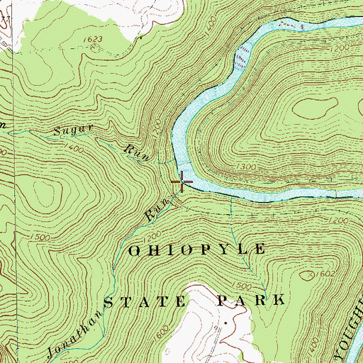 Topographic Map of Jonathan Run, PA