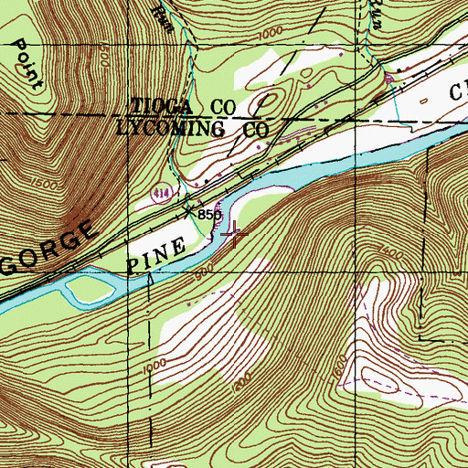 Topographic Map of Lloyd Run, PA