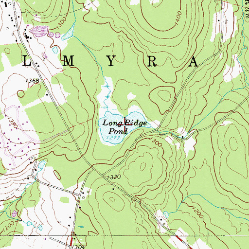Topographic Map of Long Ridge Pond, PA