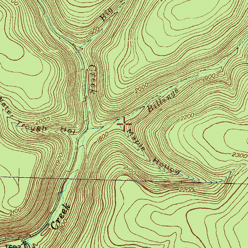 Topographic Map of Maple Hollow, PA