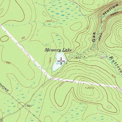 Topographic Map of Memory Lake, PA