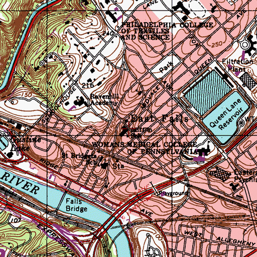 Topographic Map of Mifflin School, PA