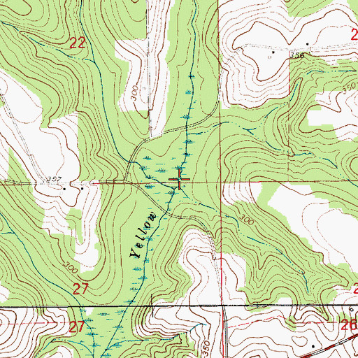 Topographic Map of Feagins Creek, AL