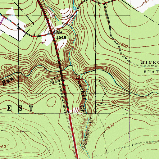 Topographic Map of Panther Creek, PA