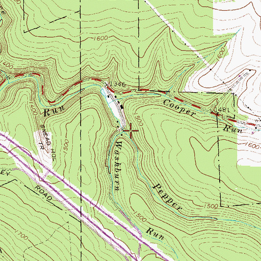 Topographic Map of Pepper Run, PA