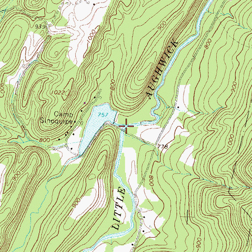 Topographic Map of Plum Run, PA