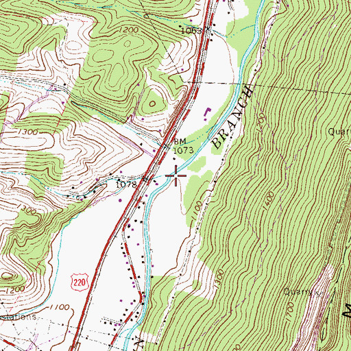 Topographic Map of Polecat Run, PA