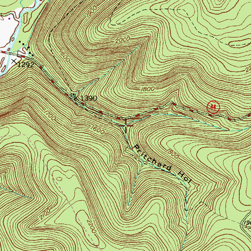 Topographic Map of Pritchard Hollow, PA