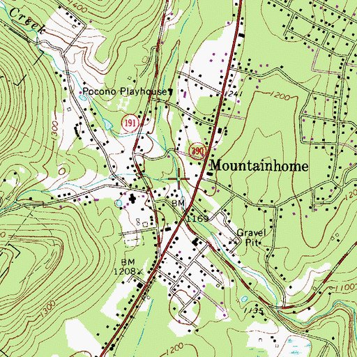Topographic Map of Rattlesnake Creek, PA