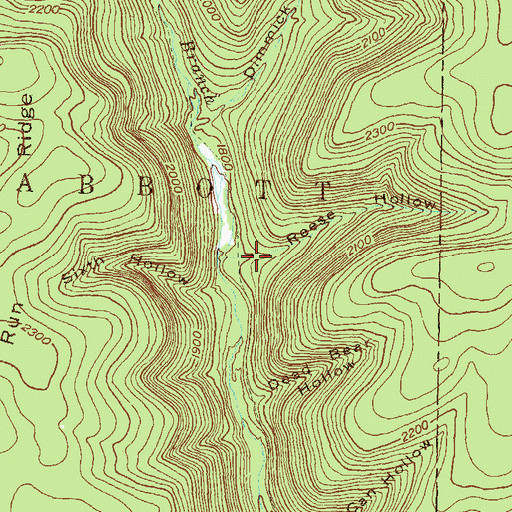 Topographic Map of Reese Hollow, PA