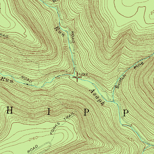 Topographic Map of Right Asaph Run, PA