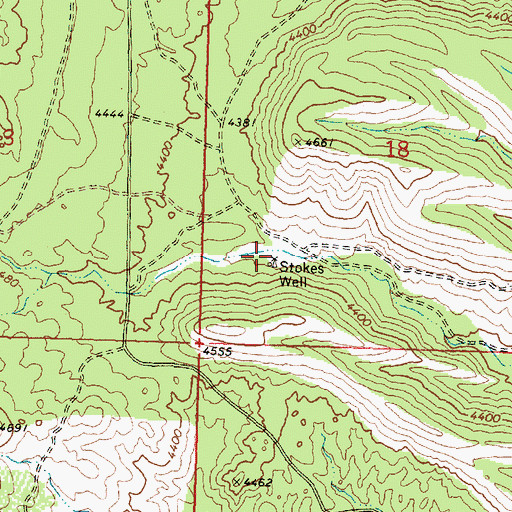 Topographic Map of Stokes Well, AZ
