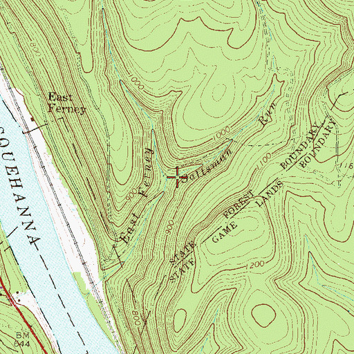 Topographic Map of Saltsman Run, PA