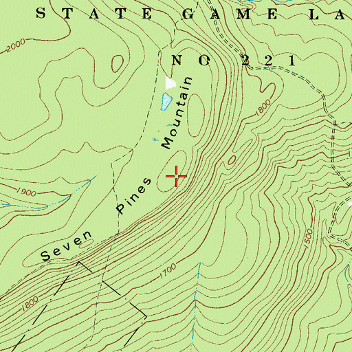 Topographic Map of Seven Pines Mountain, PA