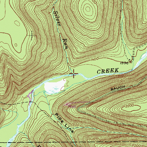 Topographic Map of Silver Run, PA