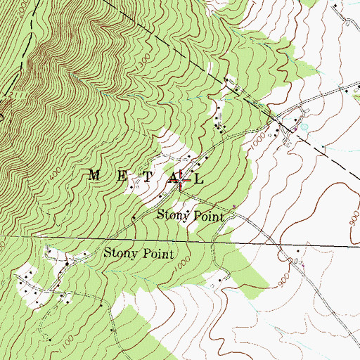 Topographic Map of Stony Point, PA