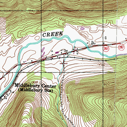 Topographic Map of Sweet Hollow, PA