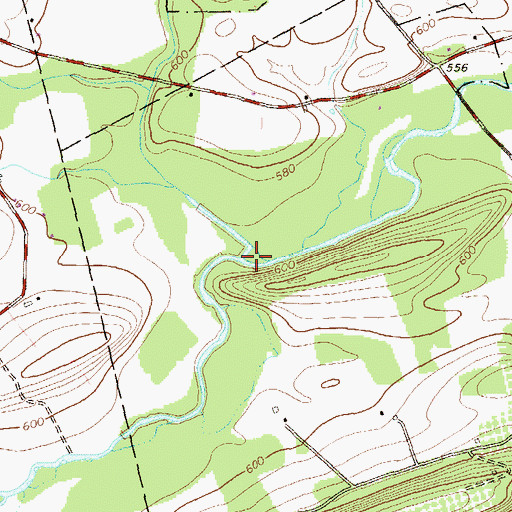 Topographic Map of Swift Run, PA