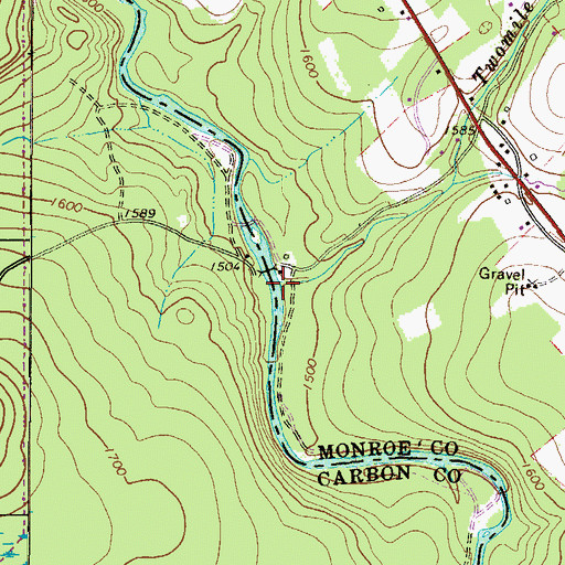 Topographic Map of Twomile Run, PA