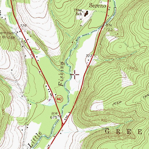 Topographic Map of West Branch Run, PA