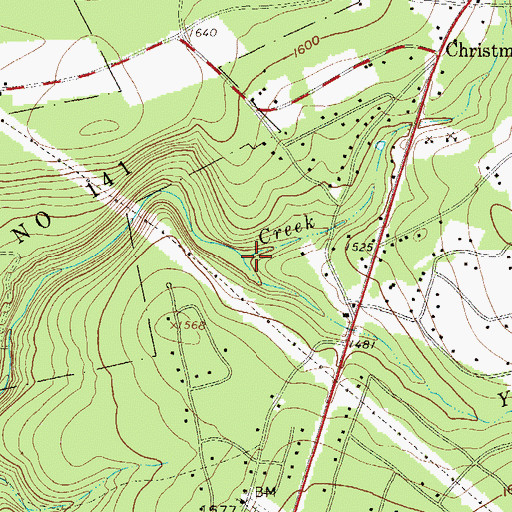Topographic Map of Yellow Run, PA
