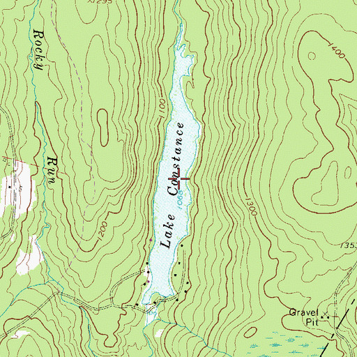 Topographic Map of Lake Constance, PA