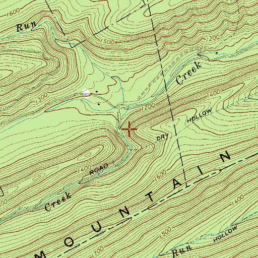 Topographic Map of Little Poe Creek, PA