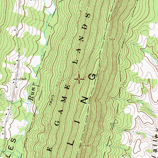 Topographic Map of State Game Lands Number 121, PA