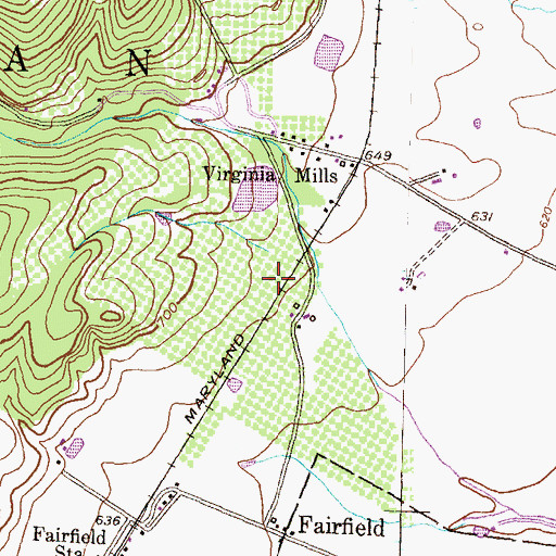 Topographic Map of Roth Private Airstrip (historical), PA