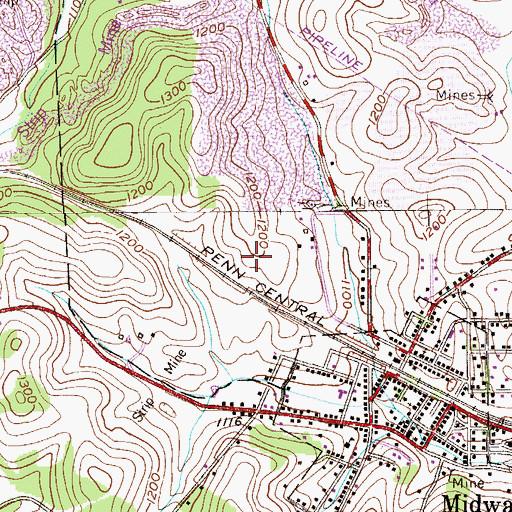 Topographic Map of Cataney Airport, PA