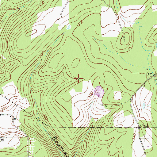 Topographic Map of Logue Field, PA