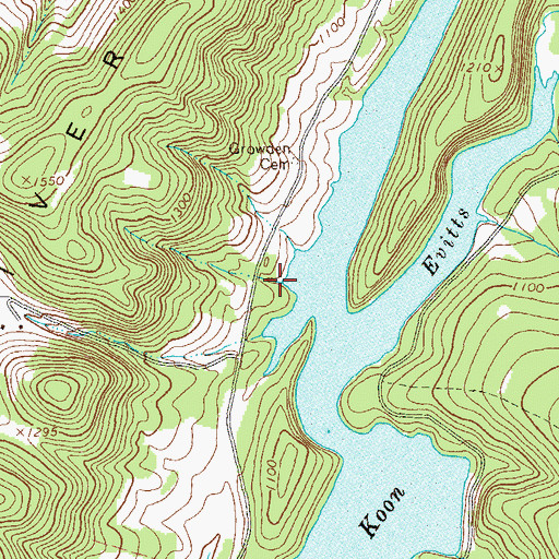 Topographic Map of Thomas W Koon Dam, PA