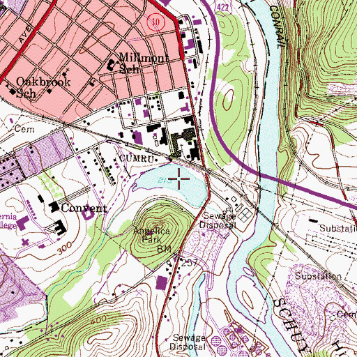 Topographic Map of Angelica Lake, PA