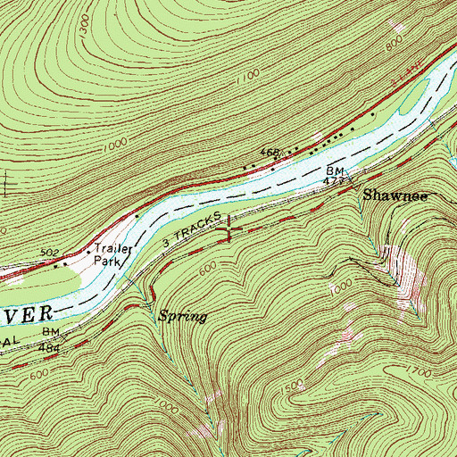 Topographic Map of Pa-67 Dam, PA