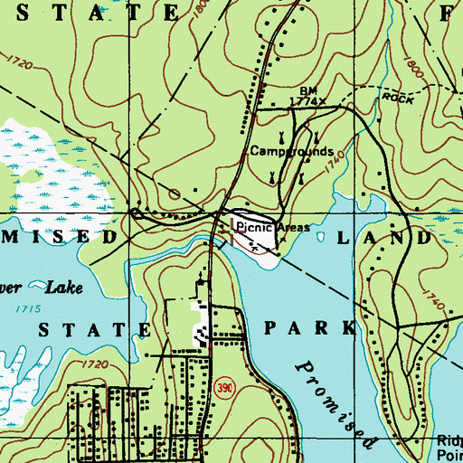 Topographic Map of Lower Lake Dam, PA