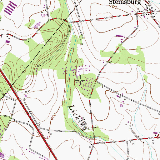 Topographic Map of Beechwood Acres, PA