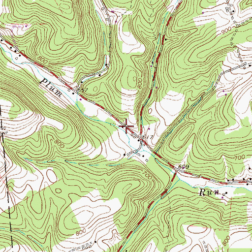 Topographic Map of Deise School (historical), PA