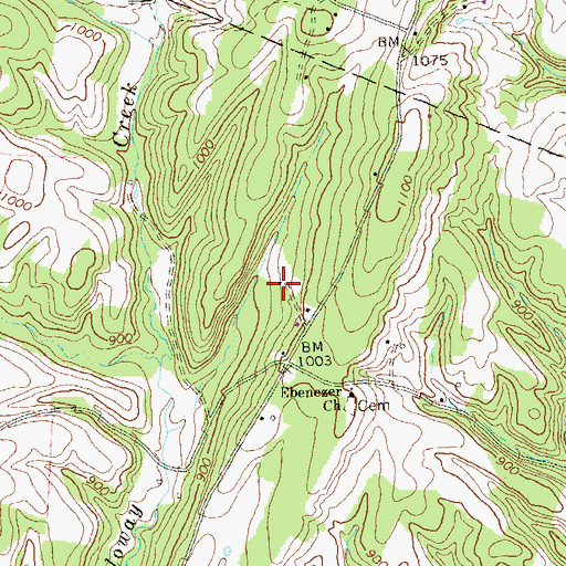 Topographic Map of Haumans Store, PA