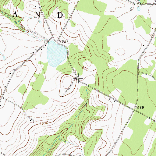 Topographic Map of Center School, PA