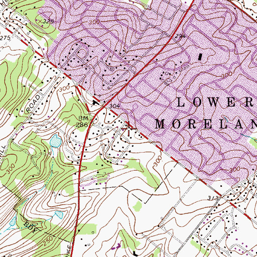 Topographic Map of Sorrelhorse, PA