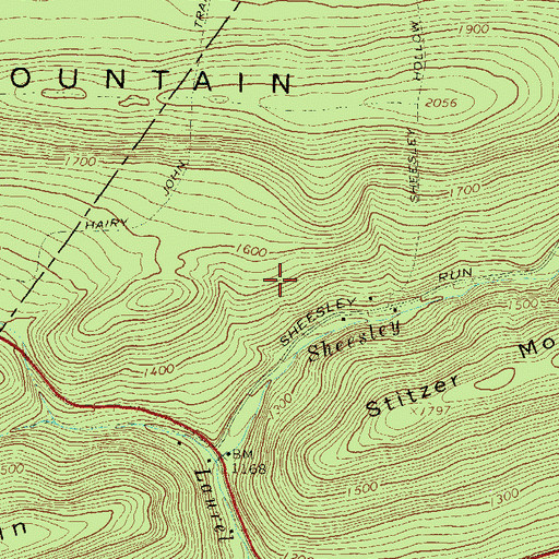 Topographic Map of Voneida State Forest Park (historical), PA