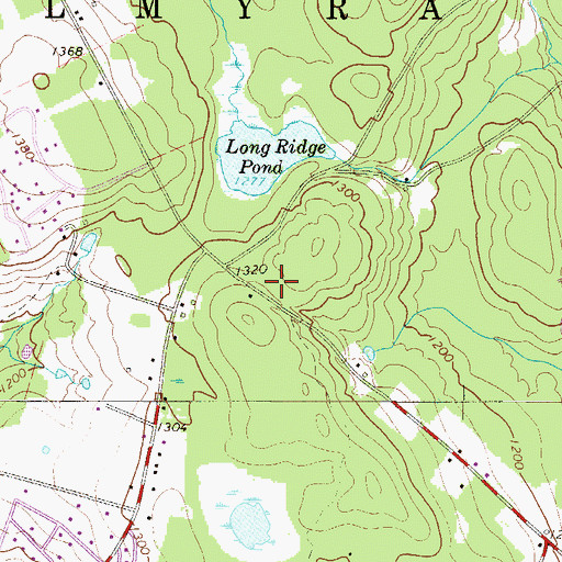 Topographic Map of Long Ridge School (historical), PA