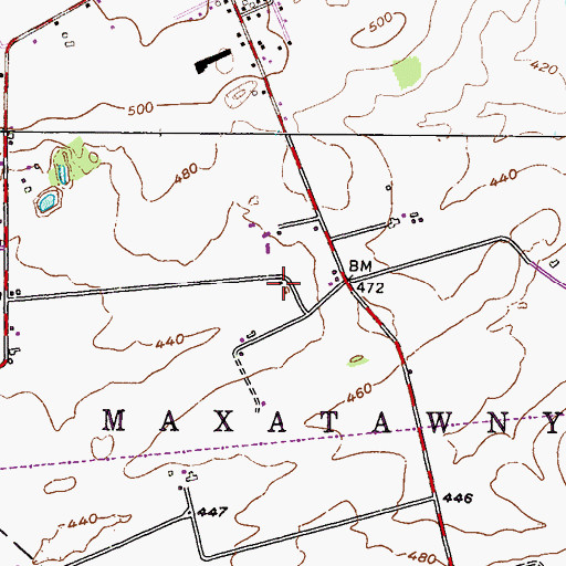 Topographic Map of Neff School, PA