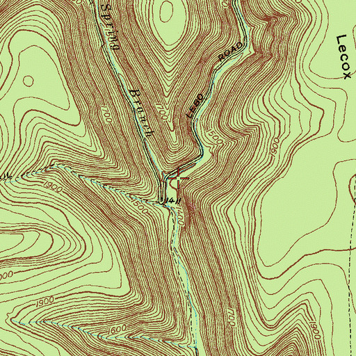 Topographic Map of Big Spring Branch, PA