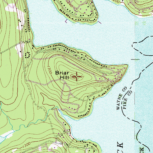 Topographic Map of Briar Hill, PA