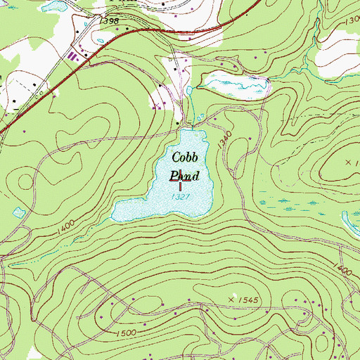 Topographic Map of Cobb Pond, PA