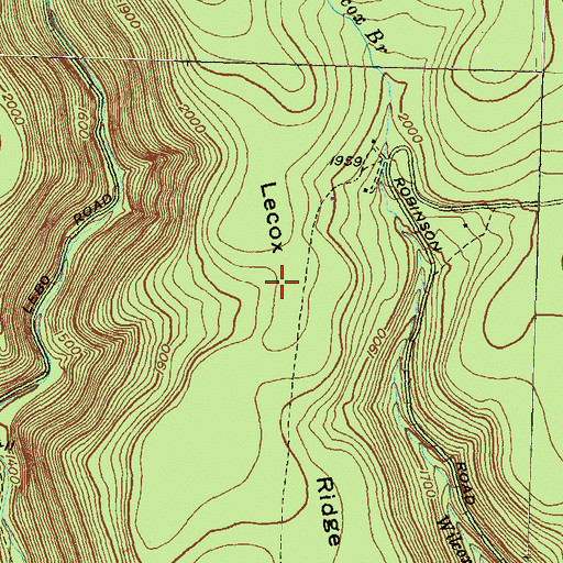 Topographic Map of Lecox Ridge, PA